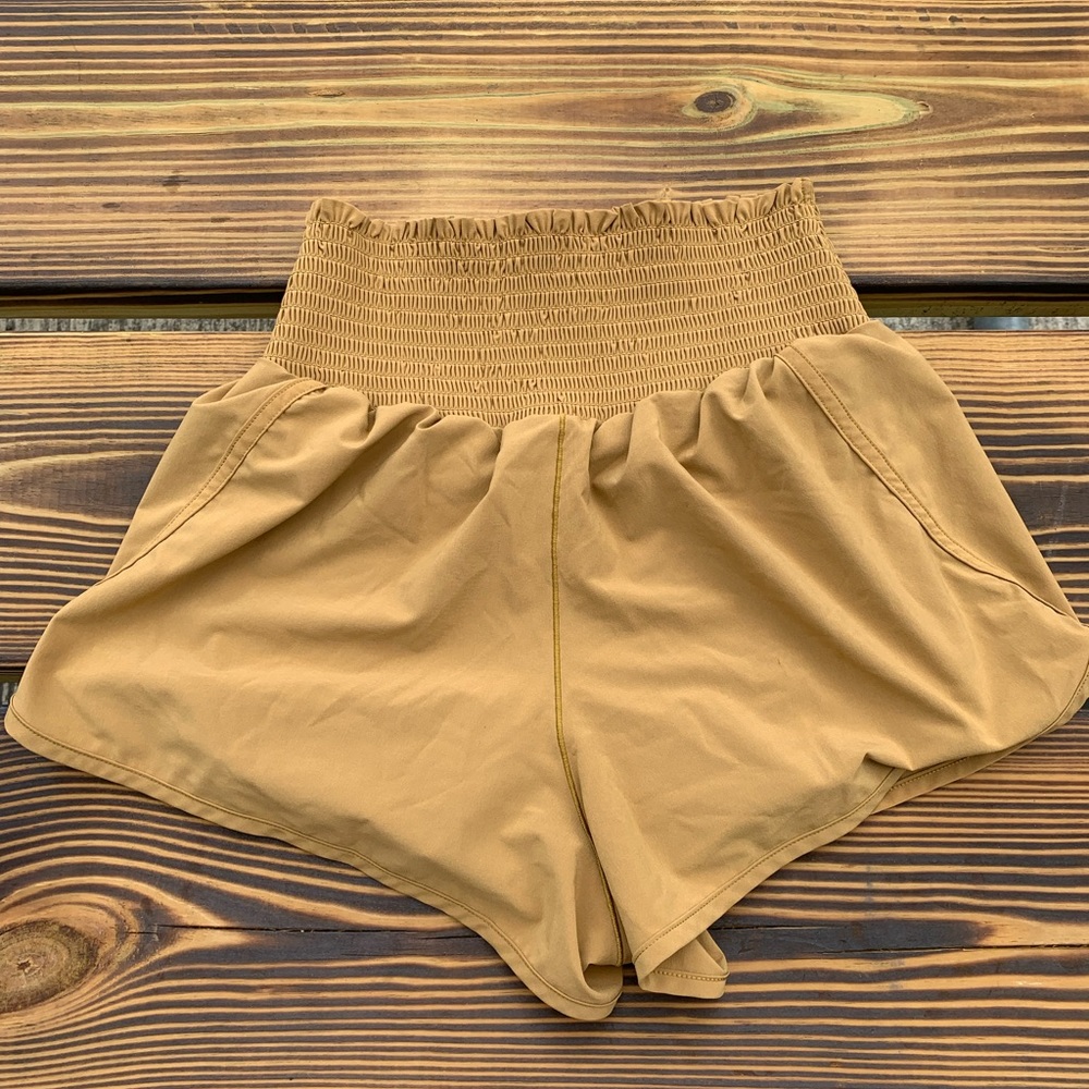Aerie Offline Real Me Smocked Running Shorts